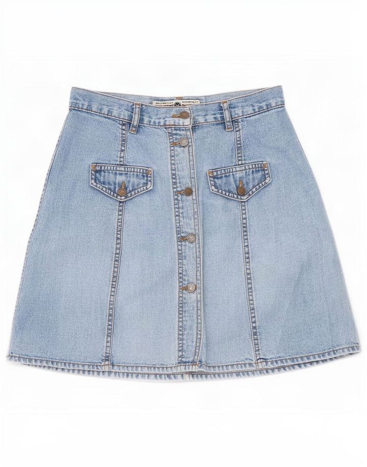 Gonna di jeans vintage da donna W28 blu medio