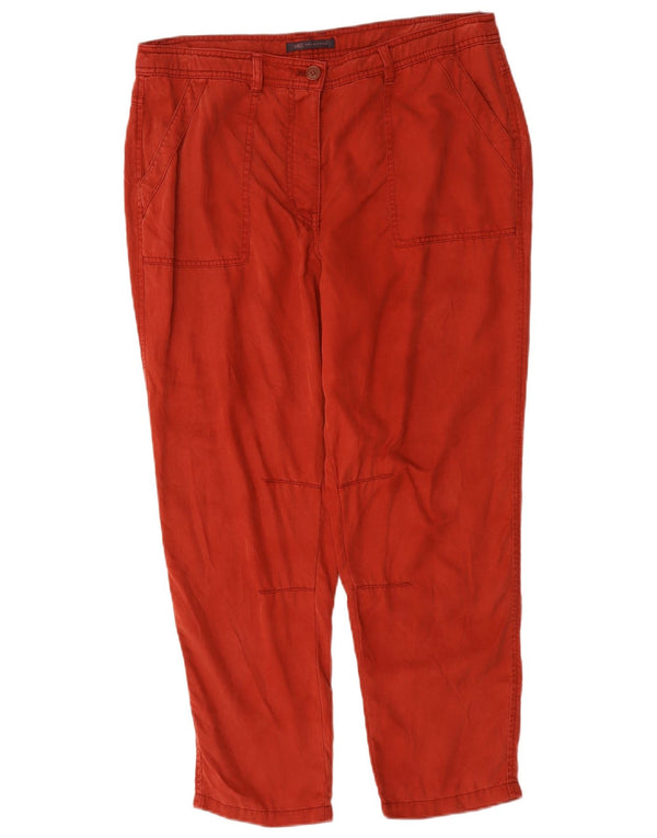 Pantaloni chino a vita alta da donna Marks & Spencer UK 14 Large W34 L27 Rossi