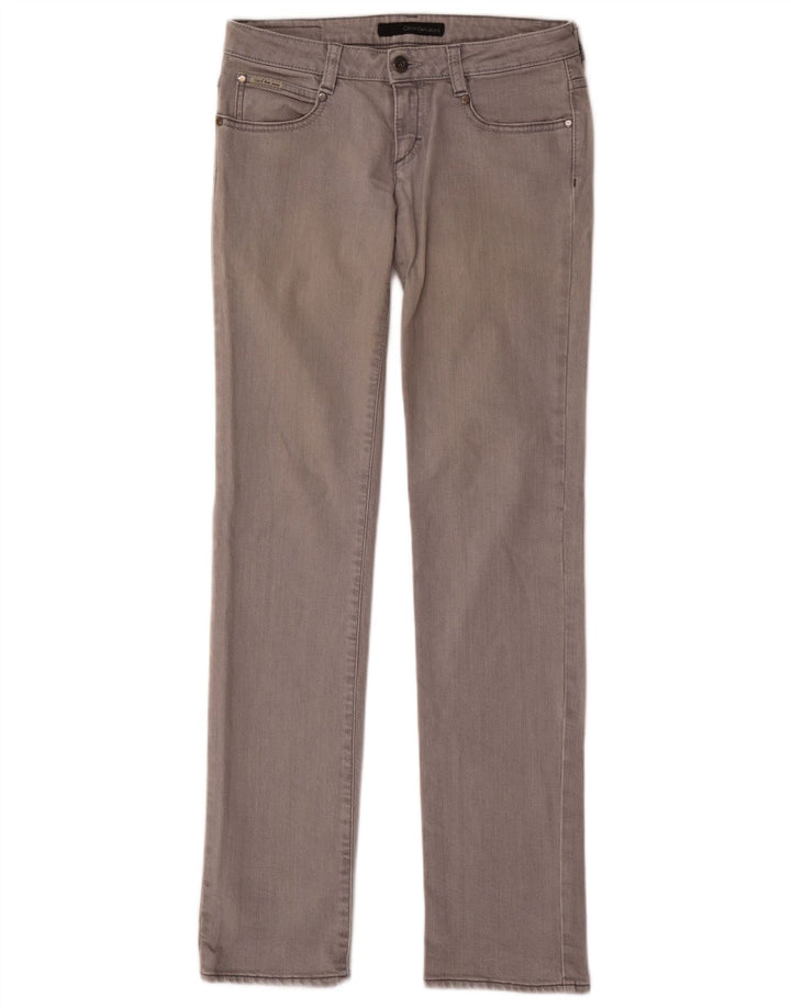 CALVIN KLEIN Jeans dritti da donna W28 L33 cotone grigio