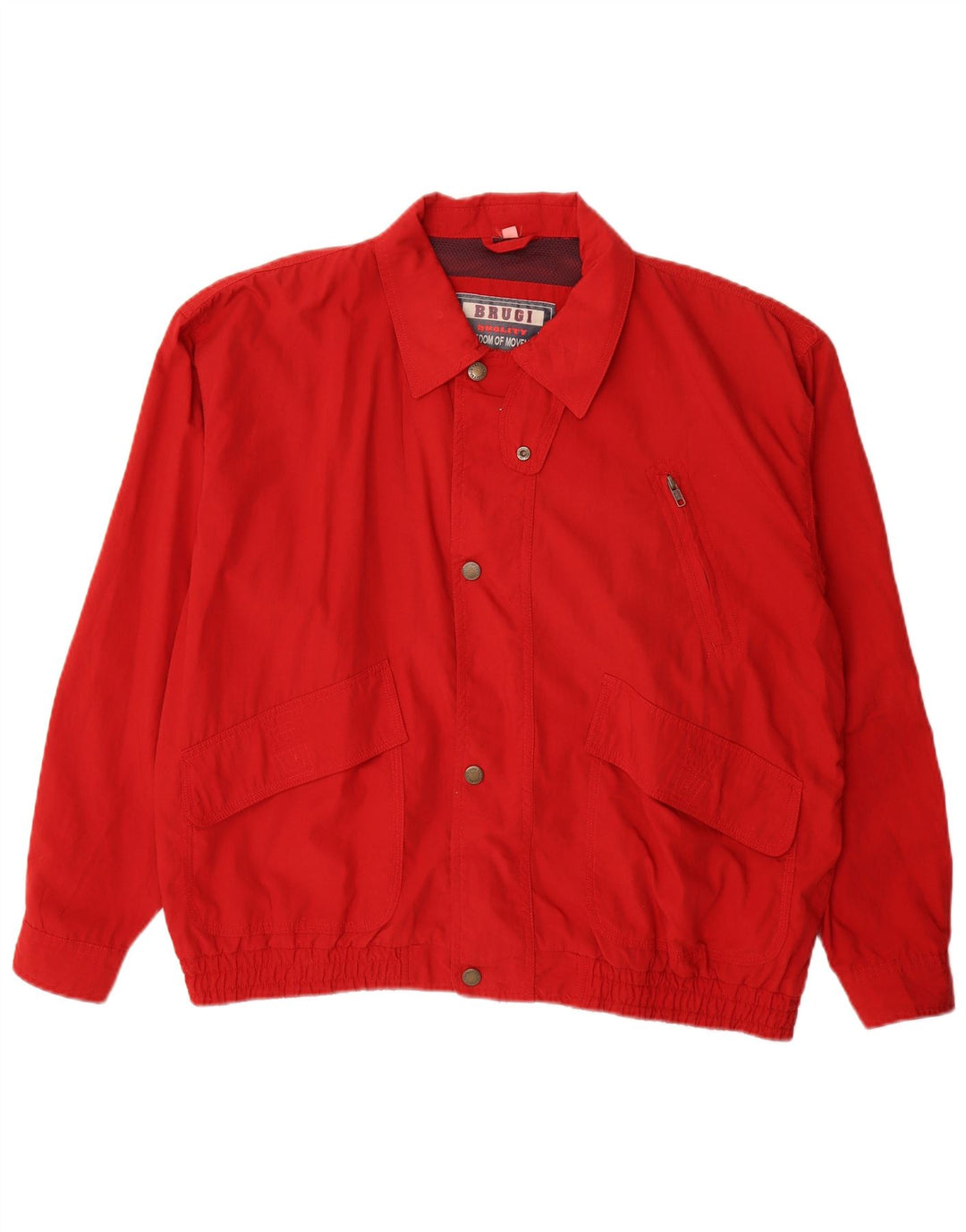 Giubbotto Bomber Uomo BRUGI IT 52 XL Rosso Poliestere