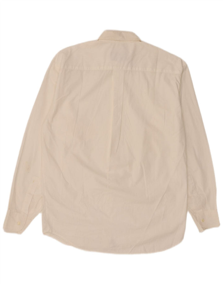 Camicia vintage da uomo piccola in cotone bianco