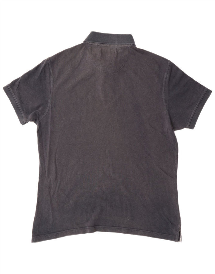 Polo da uomo Barbour grande in cotone blu navy