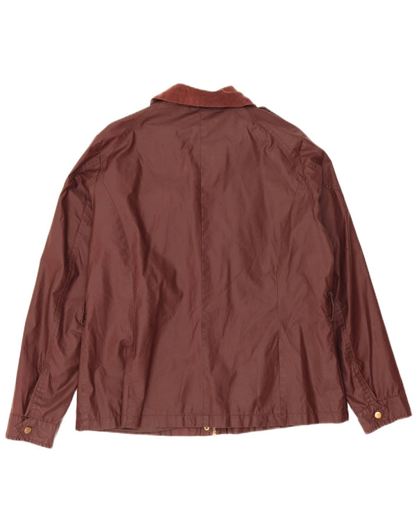 Giacca utility da donna Laura Ashley UK 16 grande cotone marrone
