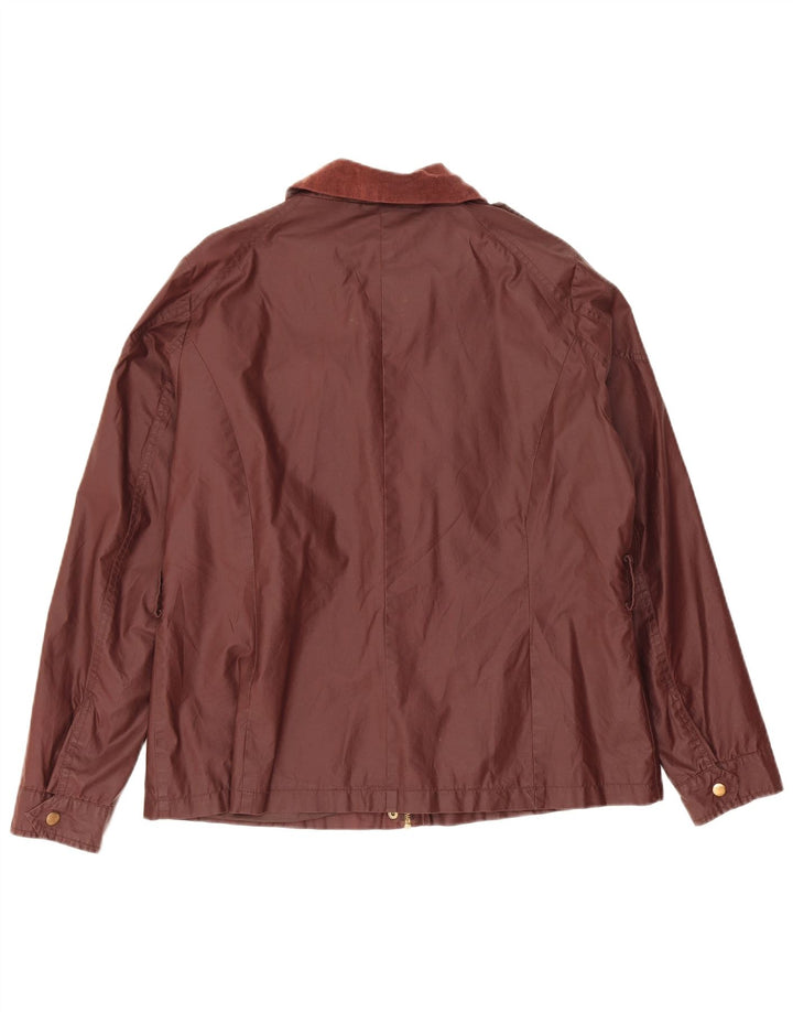 Giacca utility da donna Laura Ashley UK 16 grande cotone marrone