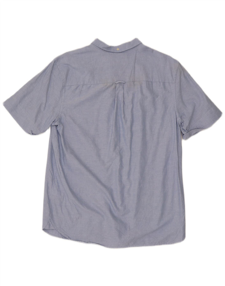 Lyle & Scott Camicia a maniche corte da uomo grande in cotone blu