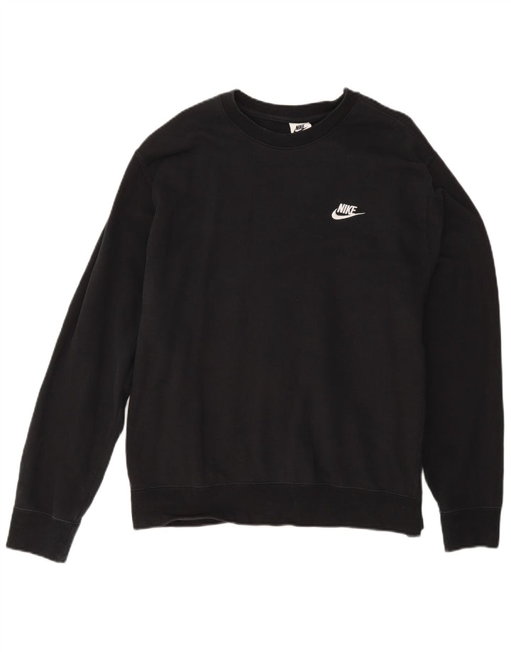 Felpa da uomo Nike Maglione grande in cotone nero