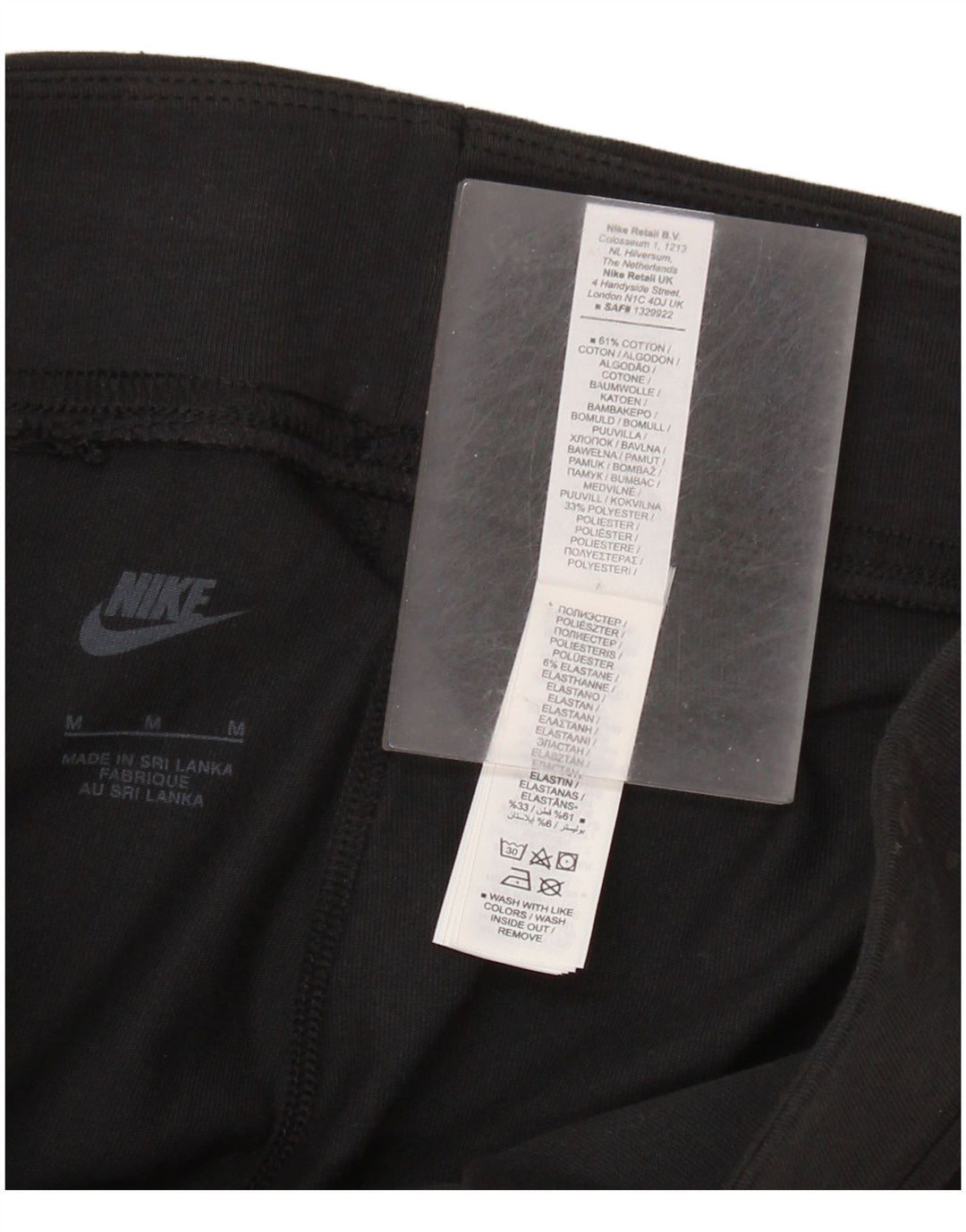 Leggings grafici da donna NIKE UK 12 cotone nero medio