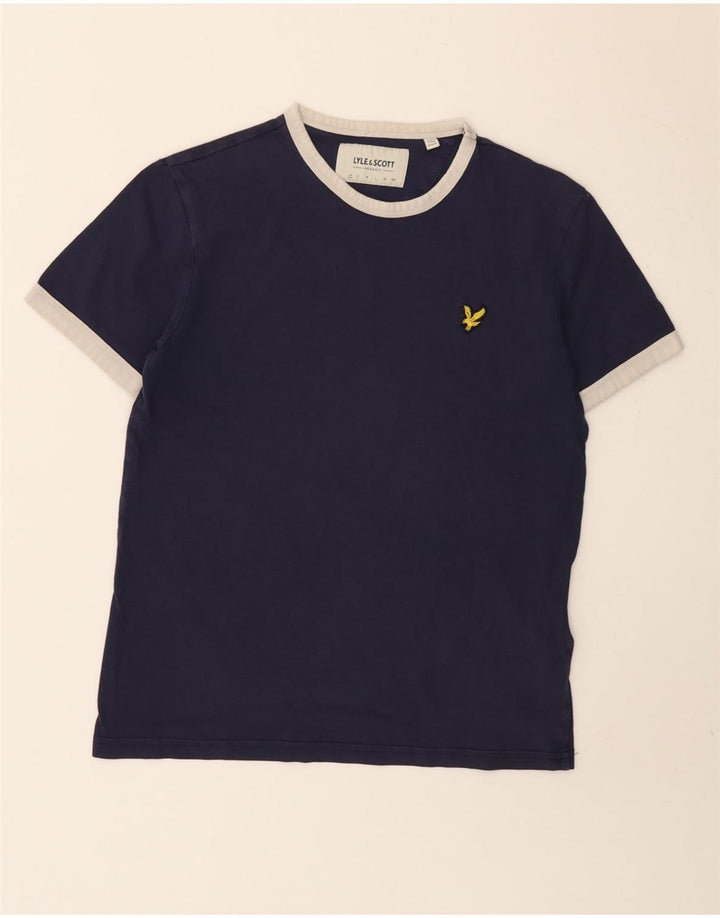 T-shirt da uomo Lyle & Scott Top XS in cotone blu navy
