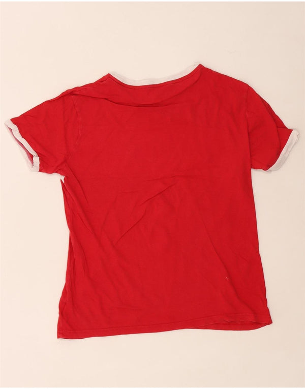Tommy Hilfiger Mens Graphic T-Shirt Top Small Red Colourblock Cotton