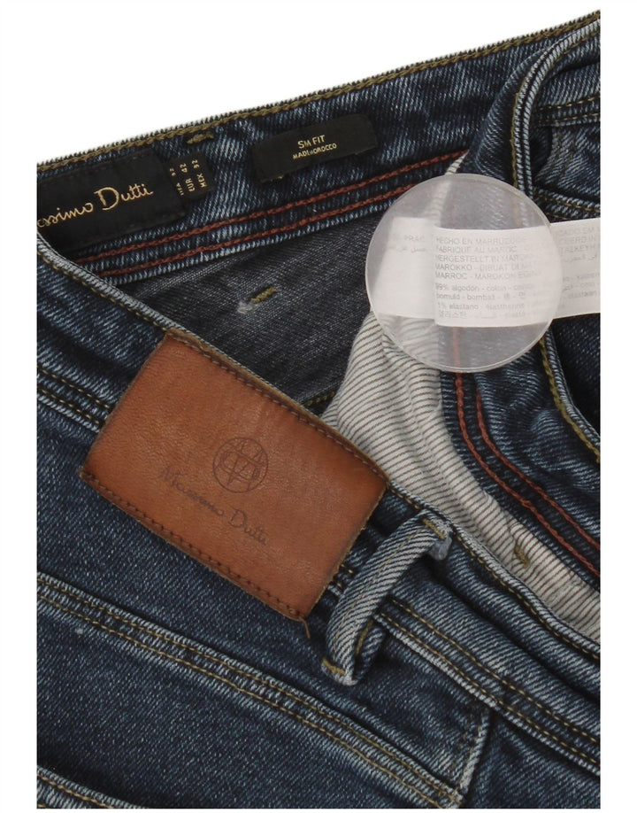 Jeans slim da uomo Massimo Dutti EU 42 Large W32 L31 Cotone blu