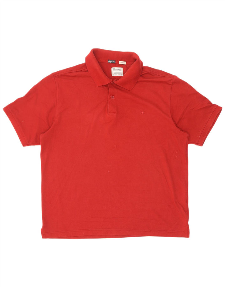 Polo Champion da uomo Easy Fit, taglia grande, in cotone rosso