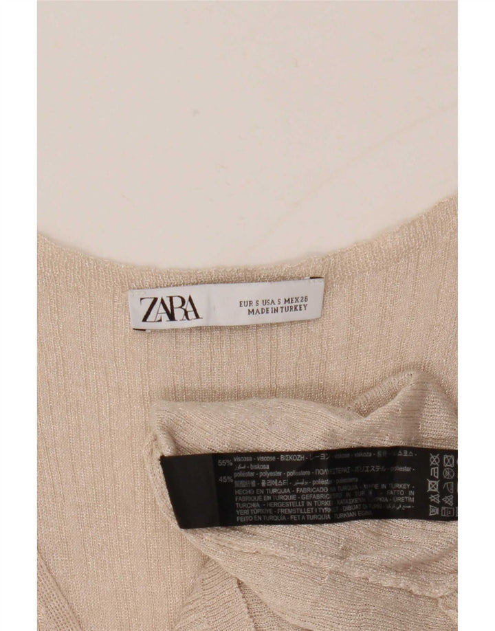Camicetta senza maniche da donna Zara UK 10 piccola viscosa grigia