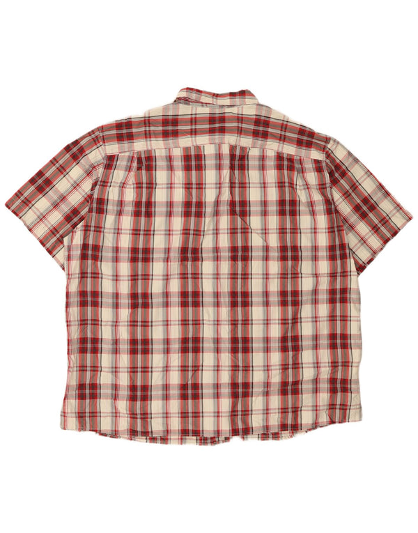 Camicia a maniche corte da uomo EDDIE BAUER 2XL Poliestere a quadri rossi