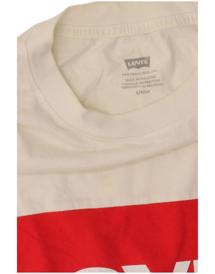 Levi's T-shirt grafica corta da donna Top UK 10 piccola multicolore