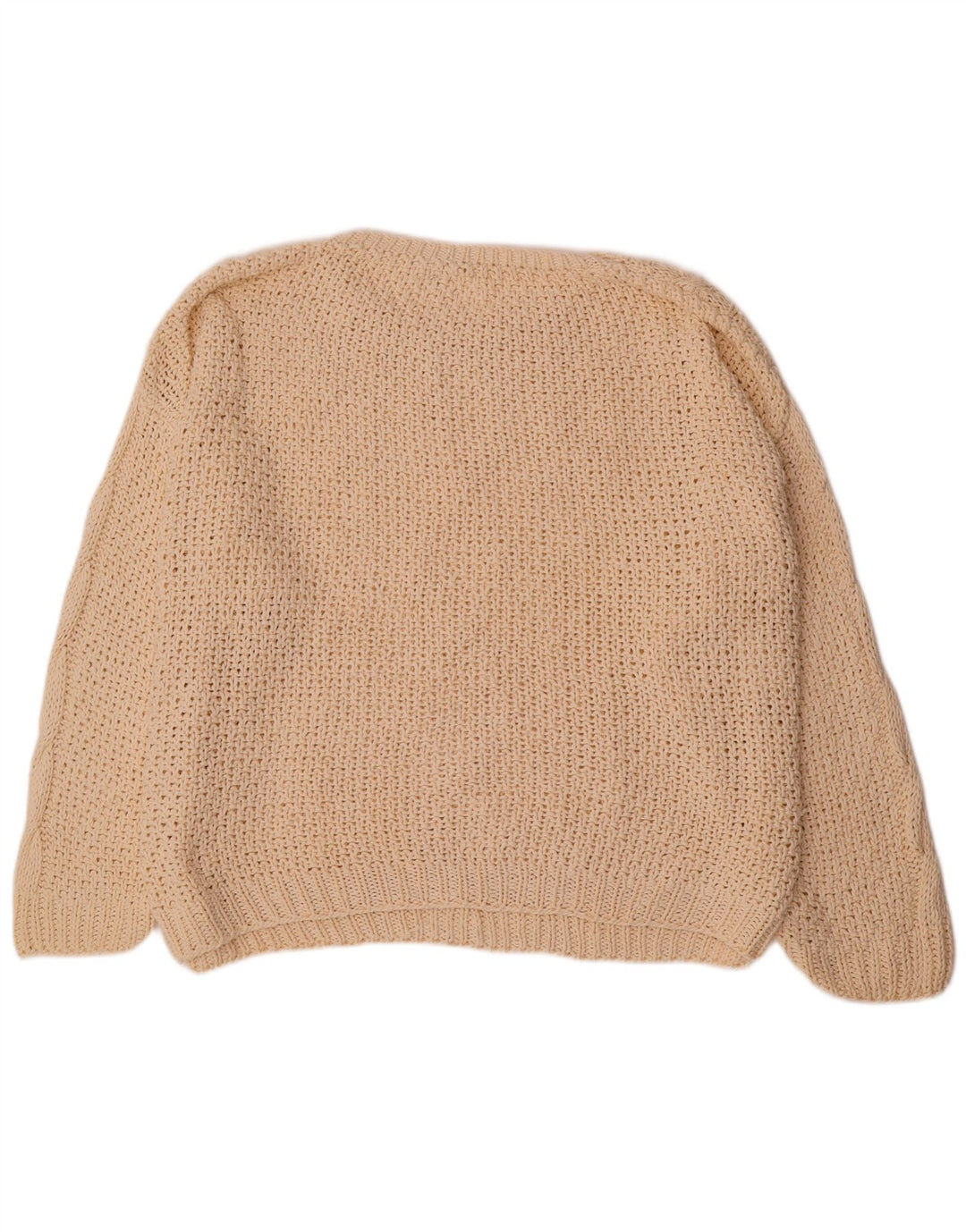 Maglione vintage da donna oversize con scollo a barca EU 36/38 piccolo bianco sporco