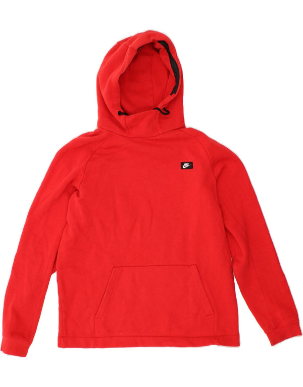 Felpa con cappuccio da uomo NIKE in cotone rosso medio