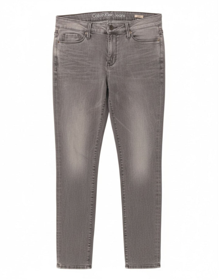 CALVIN KLEIN Womens Jegging Jeans W29 L28 Grey Cotton