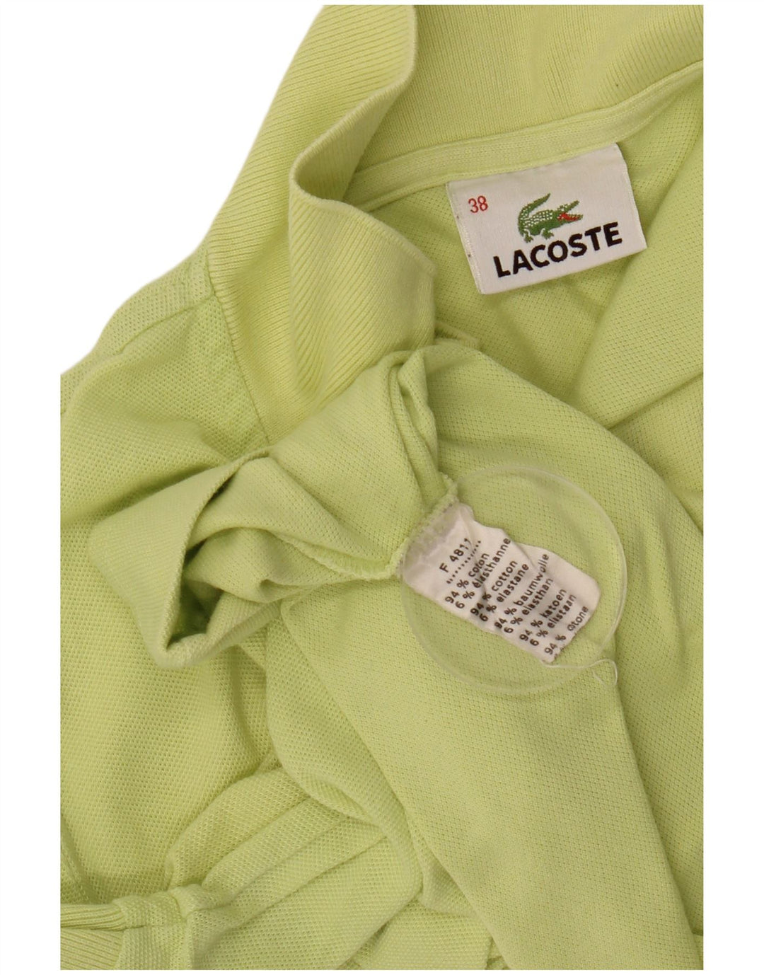 Polo da donna LACOSTE taglia 38 cotone verde medio
