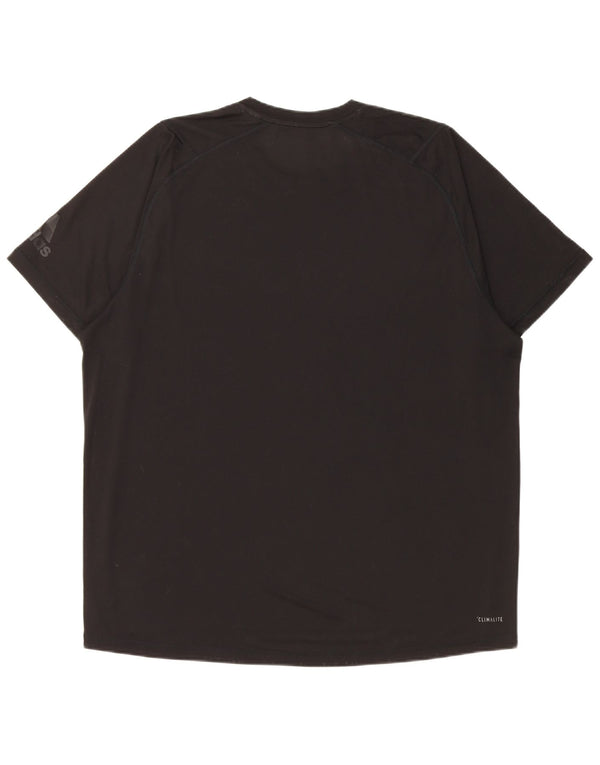 T-shirt grafica Adidas da uomo Climalite Top XL poliestere nero