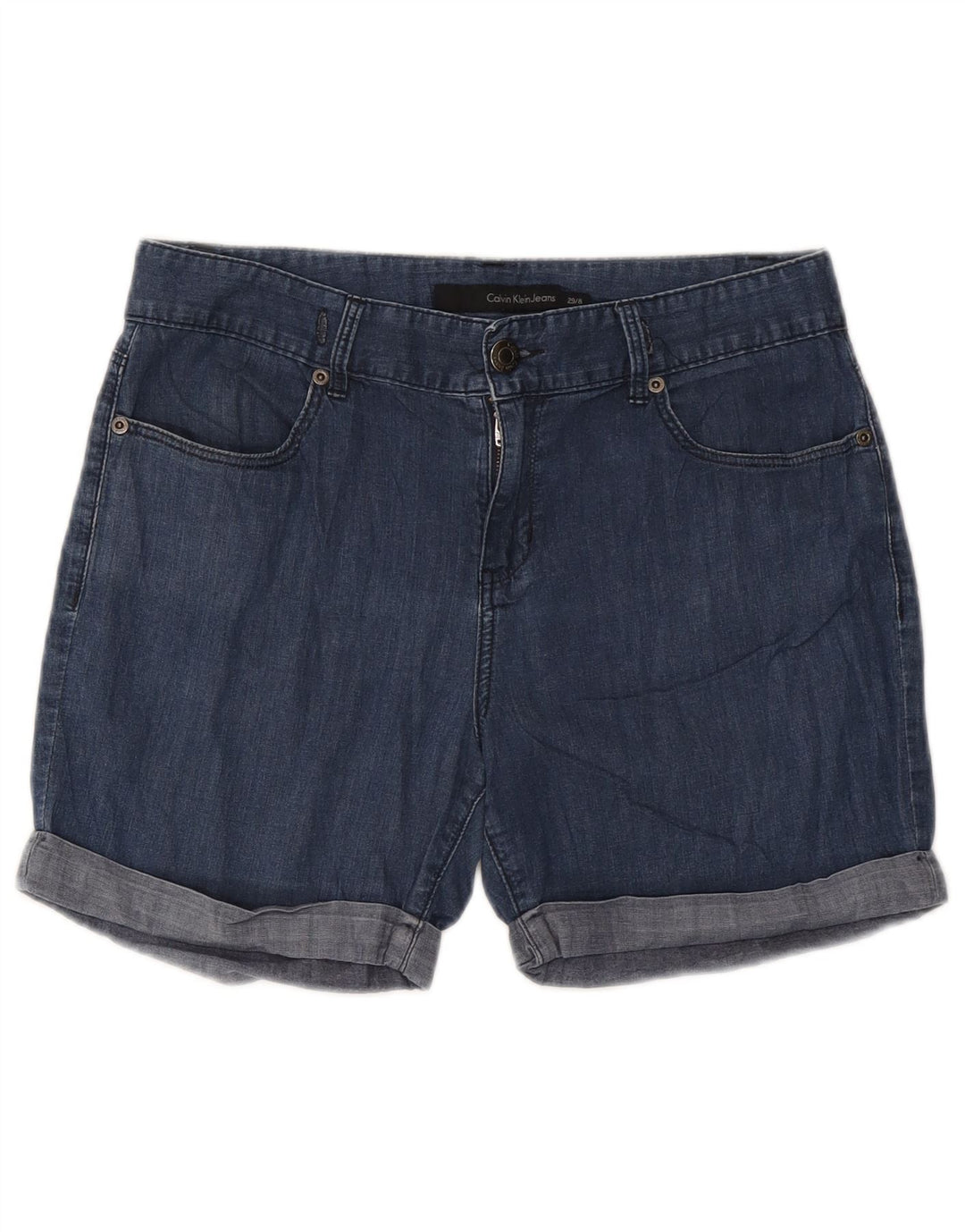 Pantaloncini di jeans da donna Calvin Klein Jeans US 8 Medium W29 Blu Cotone