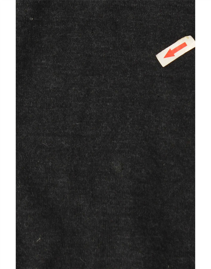 Maglione da uomo Marks & Spencer con vestibilità sartoriale, collo alto, grande lana grigia