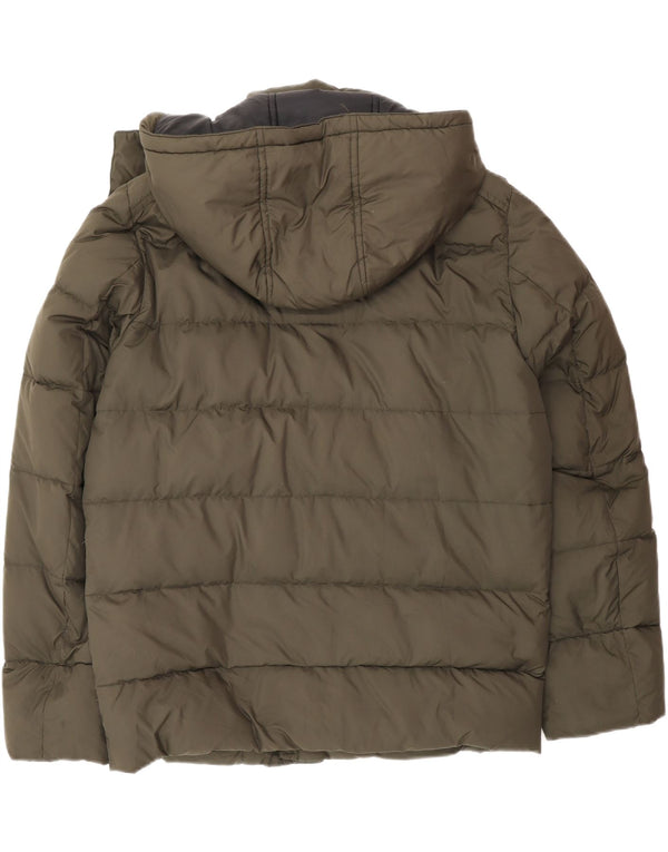 Giacca imbottita con cappuccio da uomo Fay UK 40 Large Khaki Poliammide