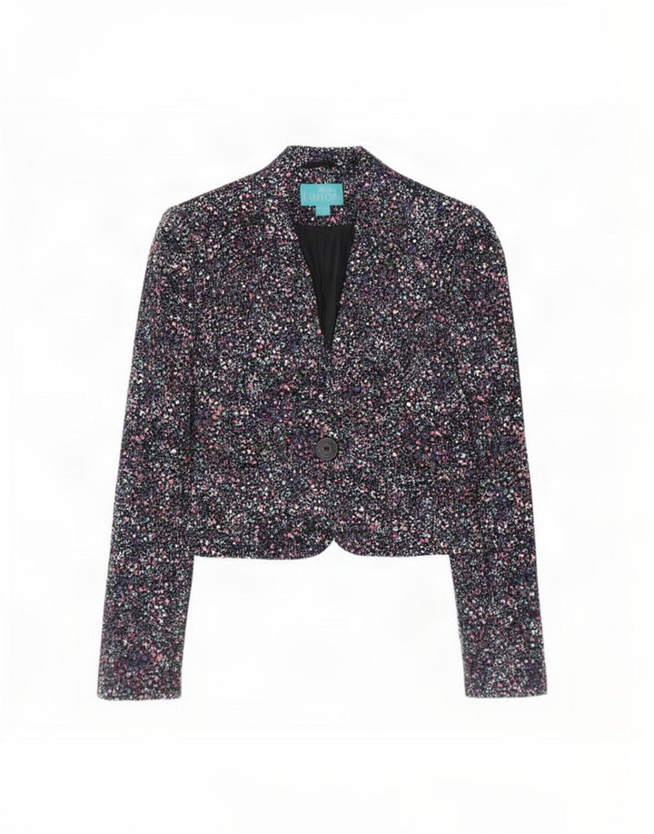 Giacca Bolero da donna Monsoon UK 12 Cotone floreale nero medio