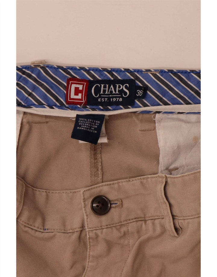 Pantaloncini cargo da uomo Chaps W36 grandi in cotone beige