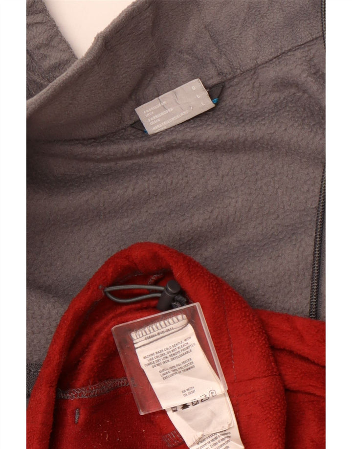 Giacca in pile da uomo COLUMBIA UK 40 Large Rosso Colourblock Poliestere