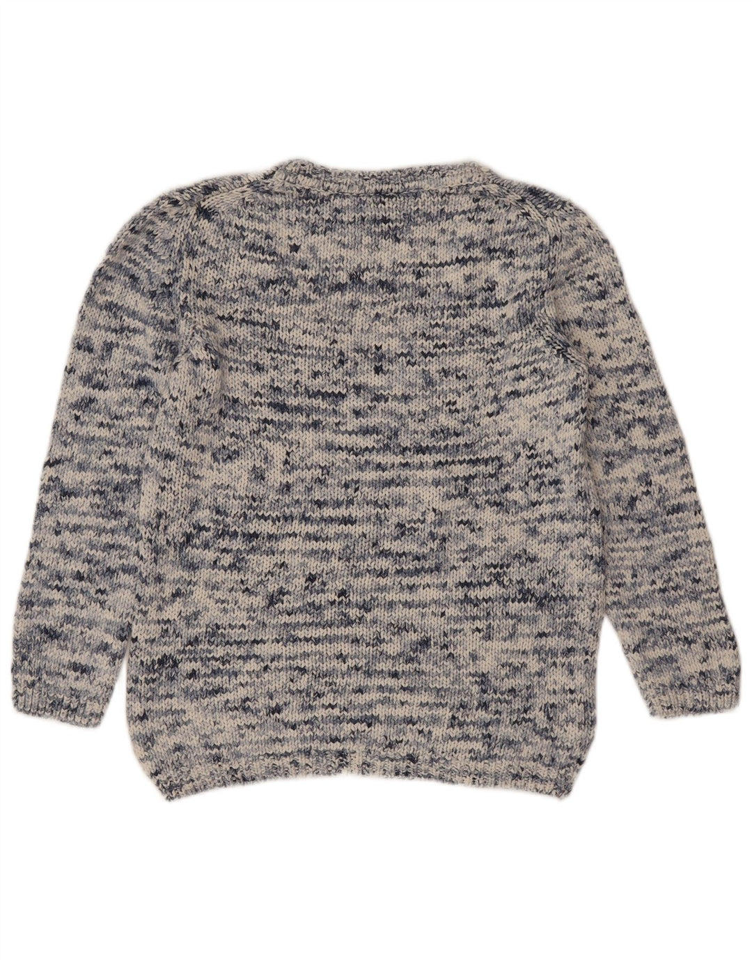 Maglione maglione da donna con scollo a V Massimo Dutti UK 10 piccolo blu screziato