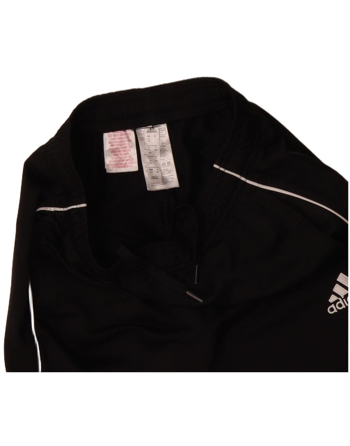 ADIDAS Boys Tracksuit Trousers Joggers 13-14 Years  Black Polyester