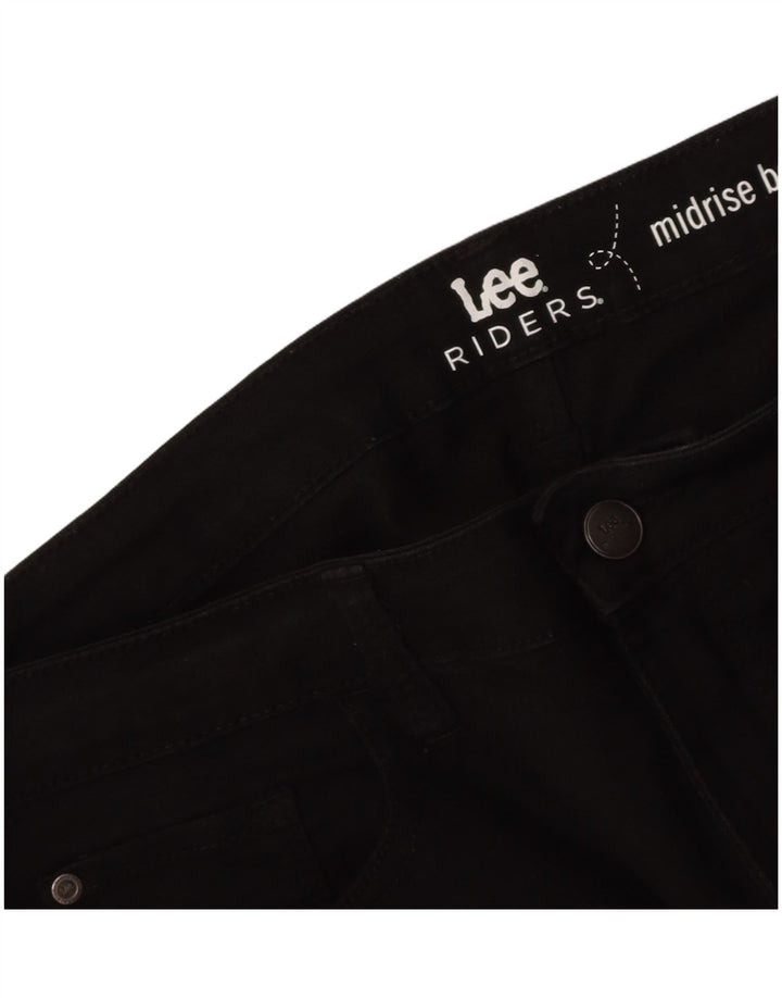 LEE Womens Riders Mid Rise Bootcut Jeans W36 L30 Black