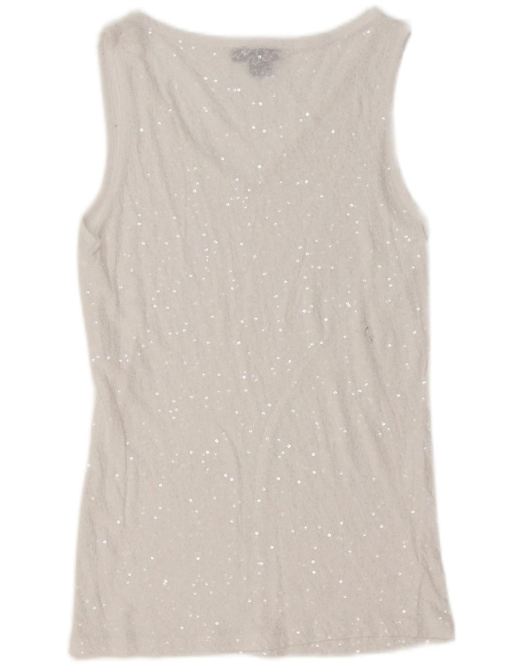 DKNY Womens Sleeveless Blouse Top UK 10 Small White