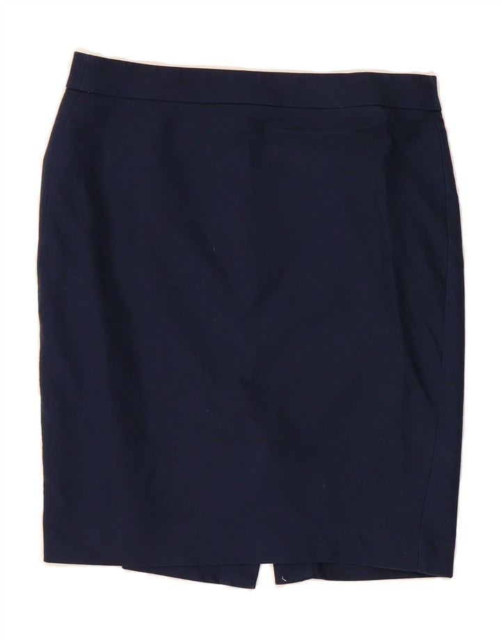J. CREW Womens Pencil Skirt US 4 Small W30 Navy Blue Cotton Vintage J. Crew and Second-Hand J. Crew from Messina Hembry 