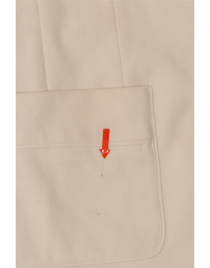 MICHAEL KORS Womens 1 Button Blazer Jacket US 2 XS White Polyester Vintage Michael Kors and Second-Hand Michael Kors from Messina Hembry 