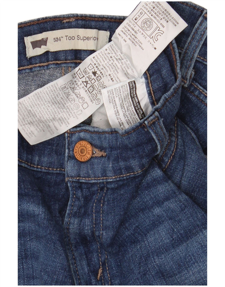 Levi's Donna 524 Jeans Bootcut Super Low W31 L30 Cotone Blu