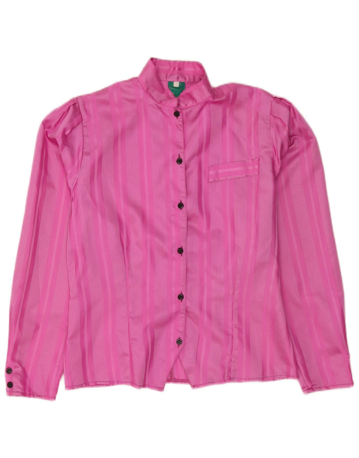 Camicia da donna Canda UK 12 Poliestere a righe rosa medio