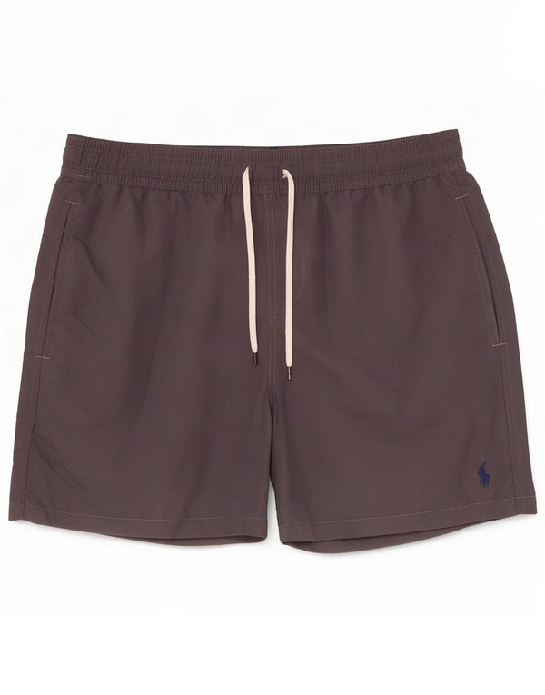 Pantaloncini da bagno da uomo Polo Ralph Lauren in nylon grigio medio