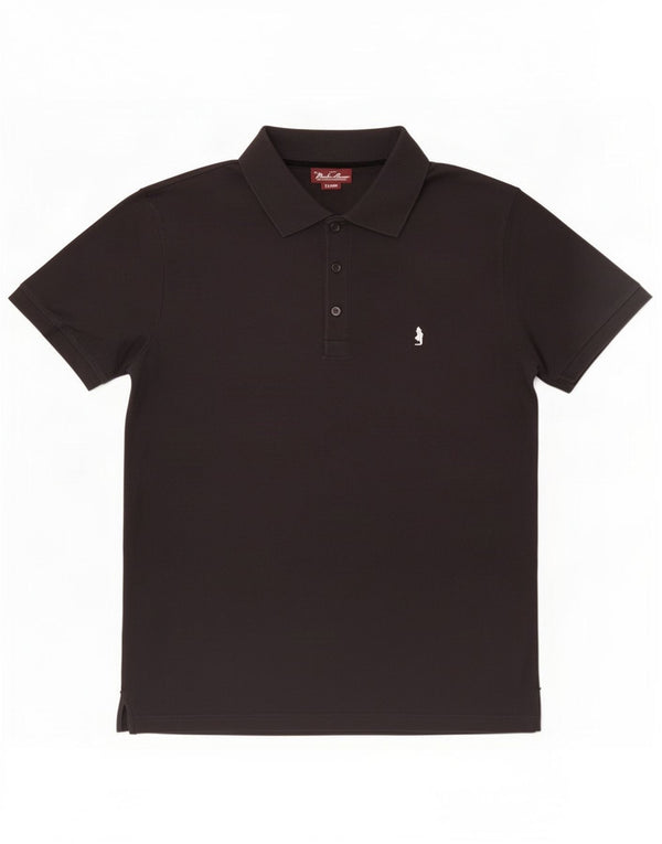 Polo da uomo Marlboro Classics XL in cotone nero