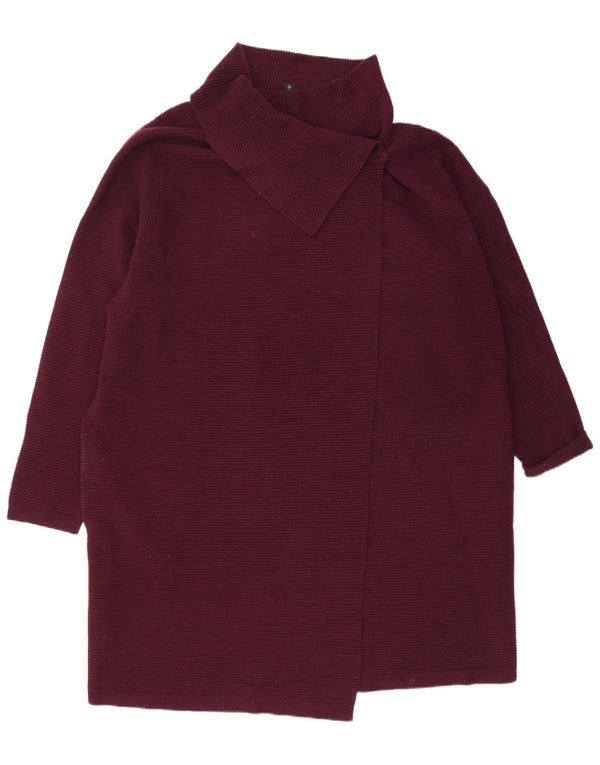 Maglione cardigan lungo oversize da donna Phase Eight UK 16 Large Bordeaux