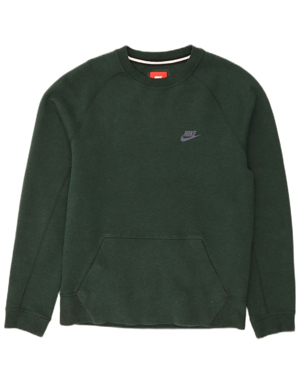 NIKE Felpa da Uomo Maglione Piccolo Verde Cotone