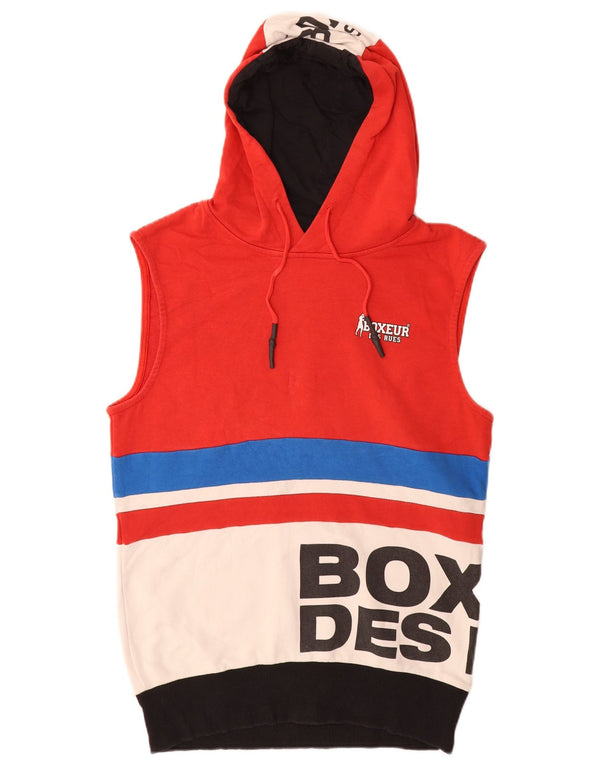 Felpa con cappuccio grafica per ragazzi Boxeur Des Rues 13-14 anni XL Colorblock rosso