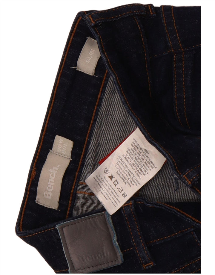 Jeans slim da uomo Bench W30 L30 in cotone blu navy