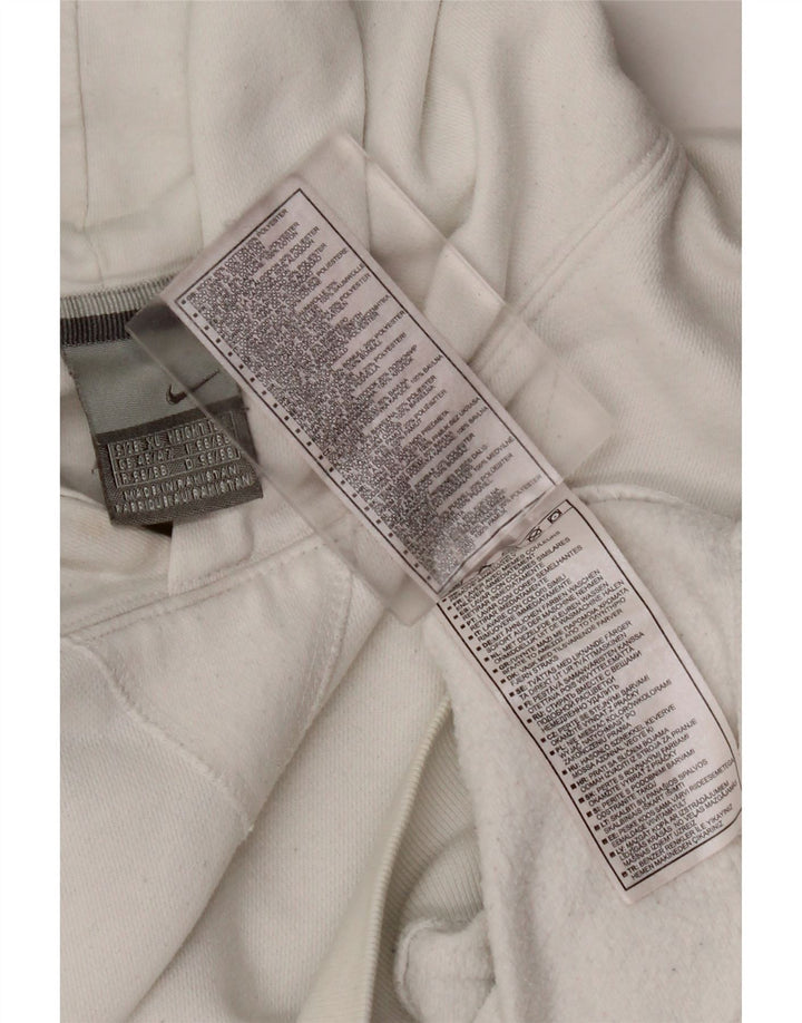 Felpa con cappuccio da uomo NIKE UK 45/47 XL cotone bianco