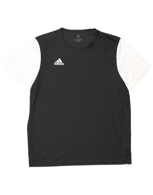 T-shirt Adidas Aeroready da uomo Top XL Poliestere color block nero