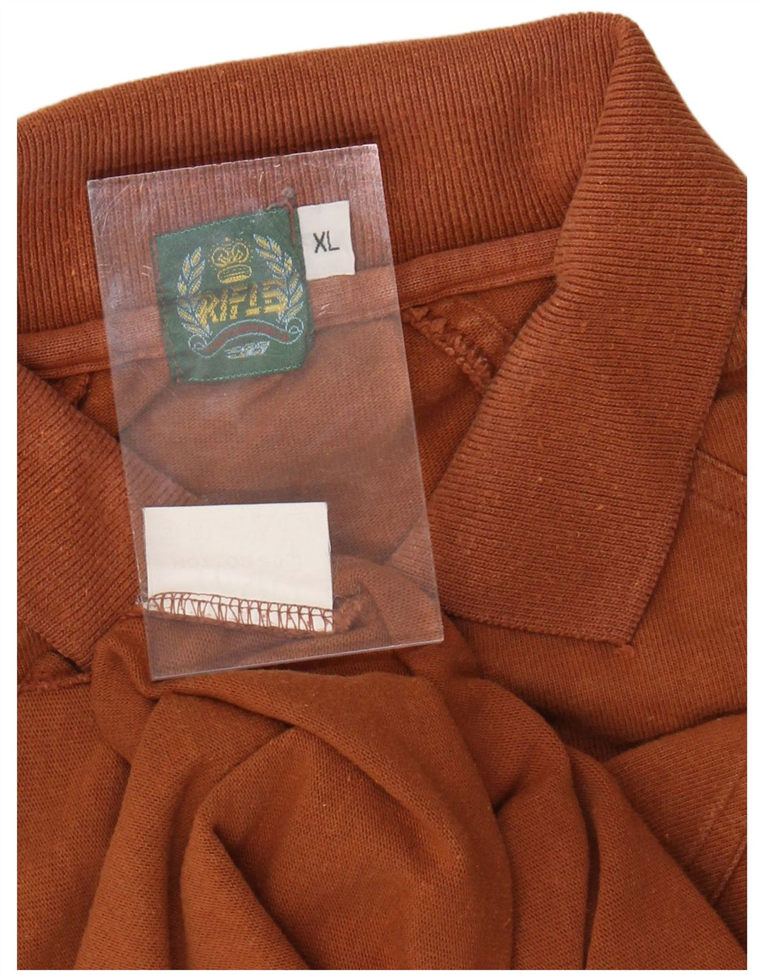 Polo da uomo RIFLE XL in cotone marrone