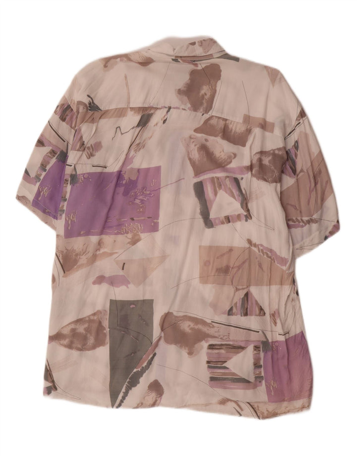 Camicia da uomo con motivo astratto VINTAGE taglia 43/44 XL multicolore