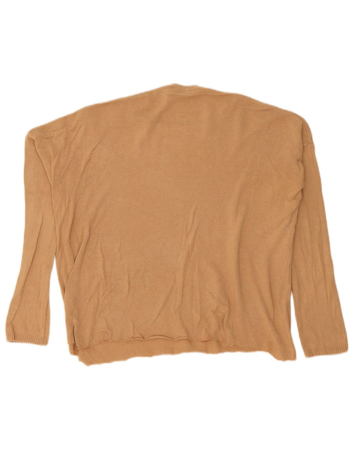 Maglione girocollo oversize da donna Zara UK 14 Beige medio