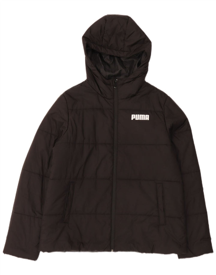 Giacca imbottita con cappuccio da donna Puma UK 16 grande poliestere nero