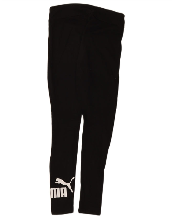 Leggings grafici da donna Puma UK 8 piccoli cotone nero